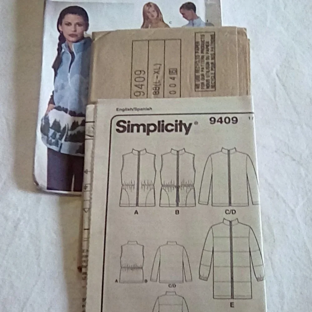 Vintage Simplicity 9409 Sz L-XL Misses Vest & Jacket
